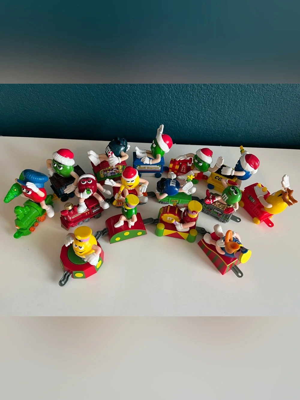 15 M&M Mars Christmas Car Train Ornament 2002, 2005, 2006